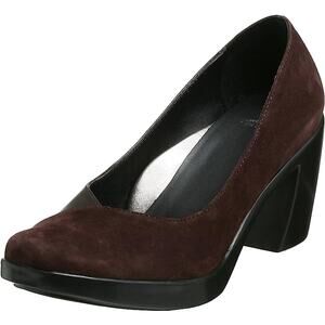 Dansko Tuttie Suede Heels Comfort Suede Leather Pump 3" Block Heel Brown 7